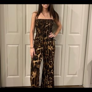 Animal print jumpsuit